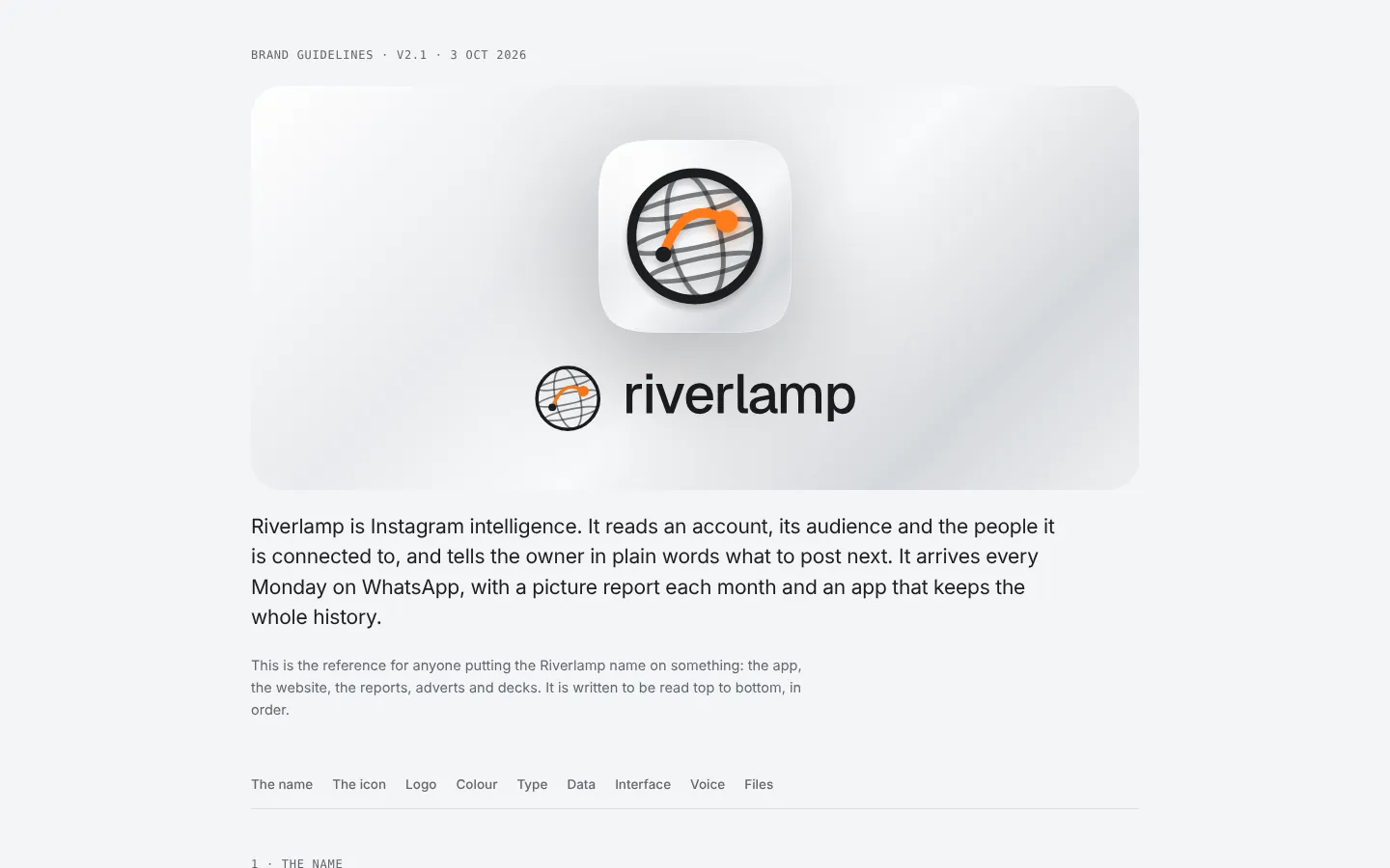 Riverlamp brand guidelines